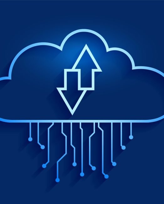 cloud computing data streaming concept background