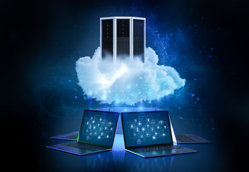 cloud-computing-technology-concept-with-3d-rendering-cloud-with-server-computer-notebooks_493806-7711