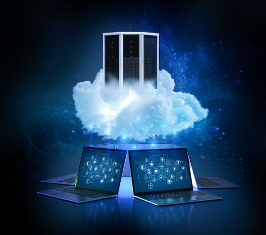 cloud-computing-technology-concept-with-3d-rendering-cloud-with-server-computer-notebooks_493806-7711
